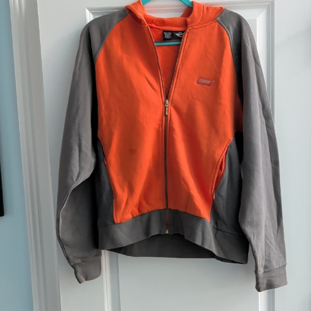 Official Mini Cooper Merchandise -Men's/Women'sTwo-Tone Orange and Gray Jacket